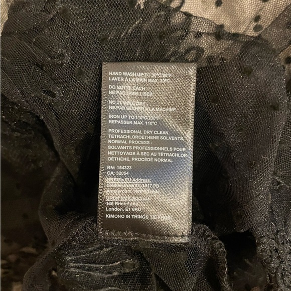 Antropologie NWT Sheer Black Floral Top - Picture 4 of 5